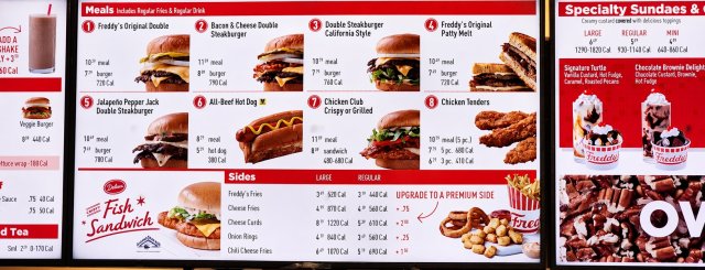 Main Entree Menu