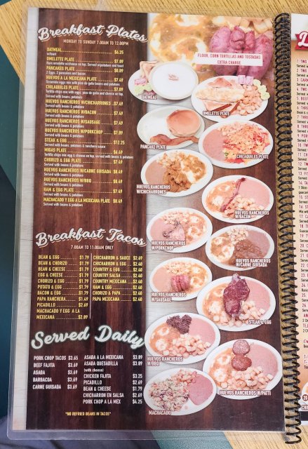 Breakfast Menu