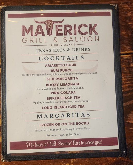 Menu Cocktails