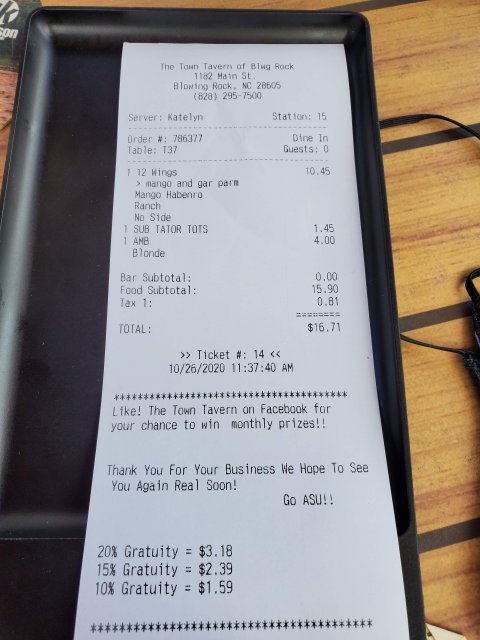 Reciept