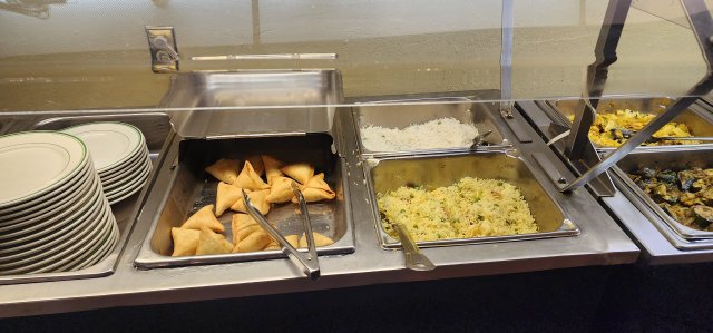 Vegetable Samosas & Rice