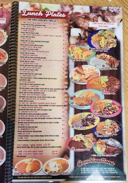 Entrees Menu