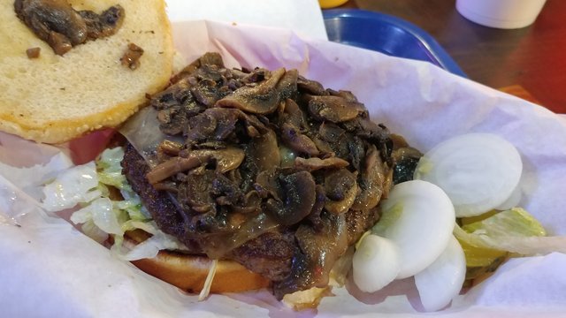 Mushroom Swiss Burger