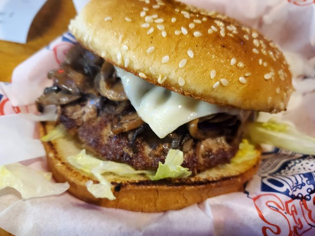 Mushroom Swiss Burger