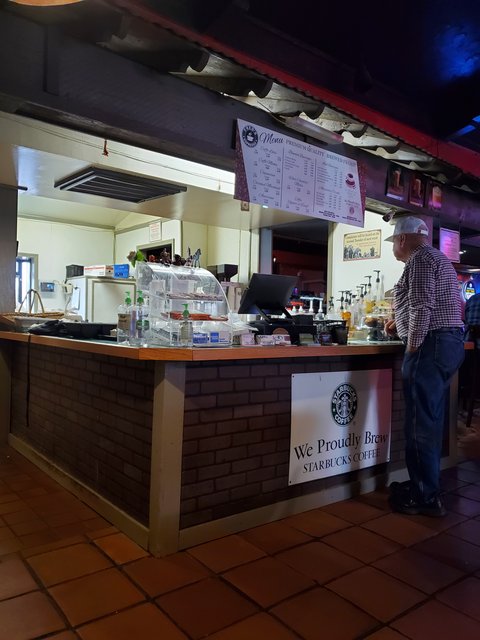 Coffee Shop Inside Freds Steakhouse (Has Drive Thru Window)