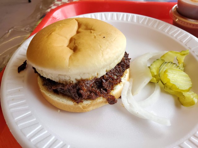 Chopped Brisket Sandwich