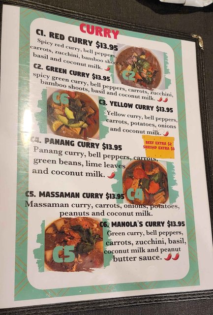 Menu - Curry