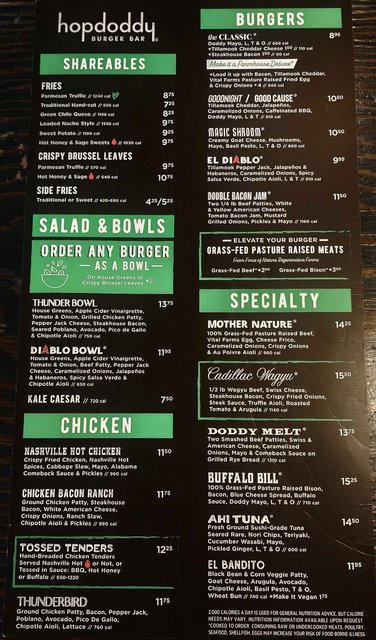 Menu Side 1