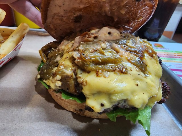 Hatch Chile Cheeseburger