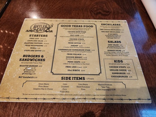 Antler Cafe - Menu