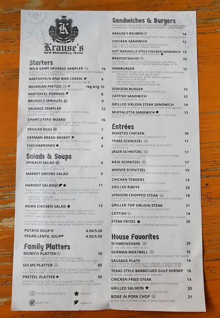 Menu Page 1