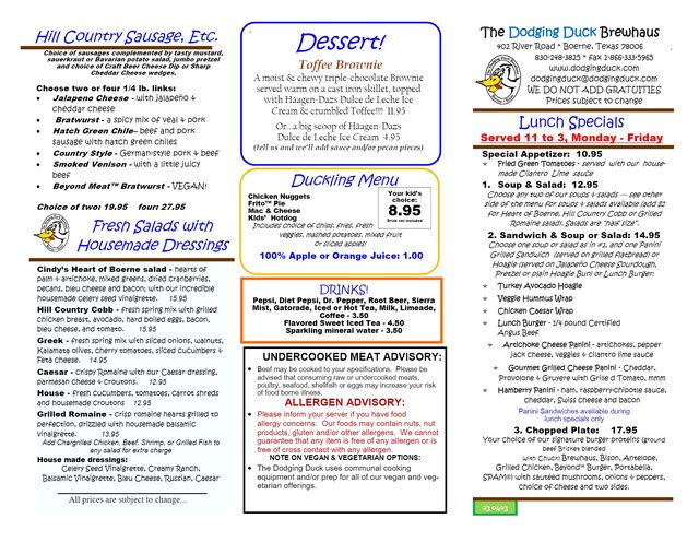 Menu Page 1