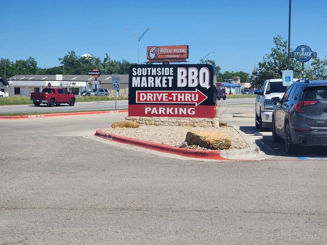 Hwy 90, parking lot entrance.