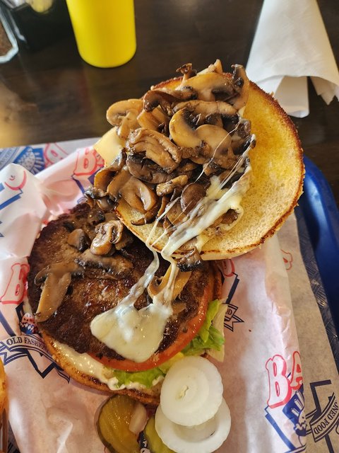 Mushroom Swiss Burger