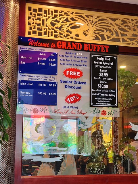 Grand Buffet - Menu