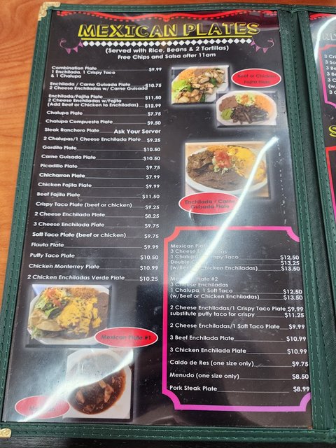 Oblate Cafe Menu - Mexican Plates