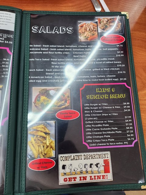 Oblate Cafe Menu -  Salads