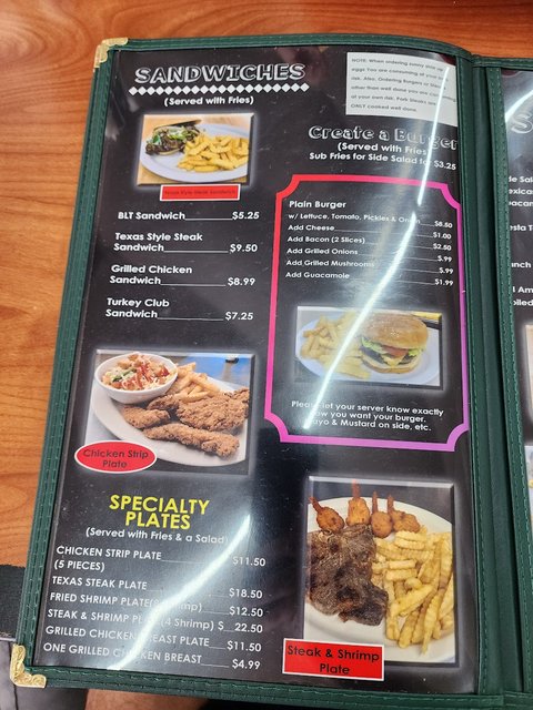 Oblate Cafe Menu - Sandiches