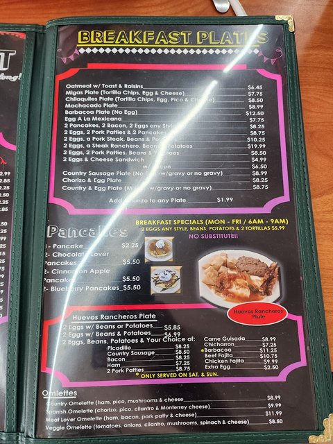 Oblate Cafe Menu - Breakfast Plates