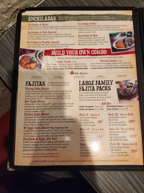 Panchitos Menu (Page 5)