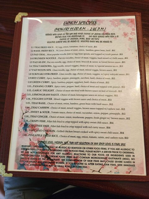 Thai Saeb - Menu  Lunch Specials (Page 8)