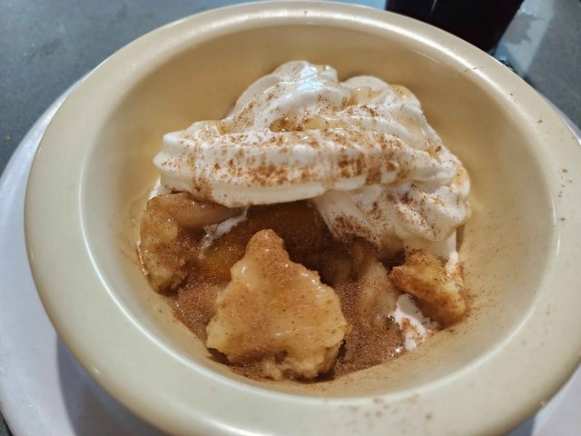 Peach Cobbler with Vanilla Ice Cream, Honey & Cinnamon
