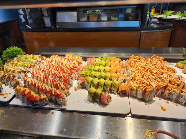 Some of the sushi rolls.