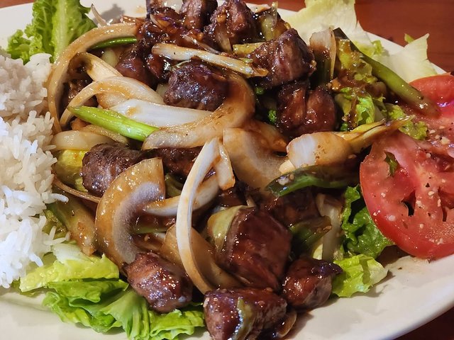Closeup of Shaking Beef