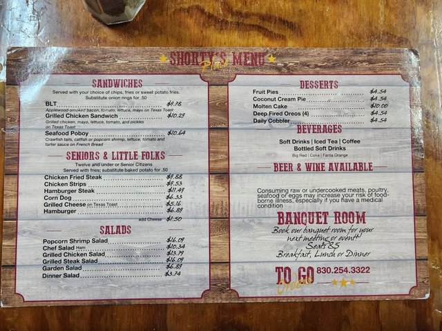 Menu - Sandwiches, salads, drinks.