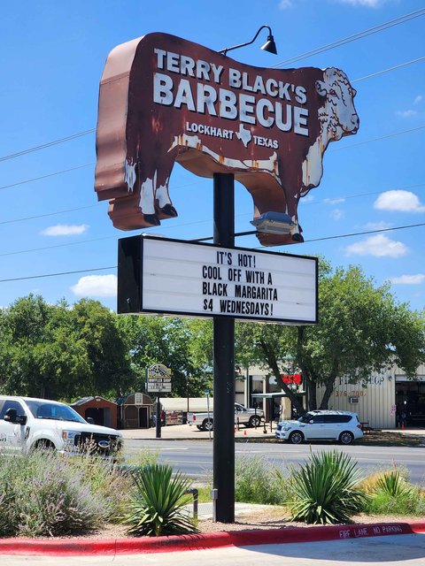 Terry Blacks BBQ - Street Signage