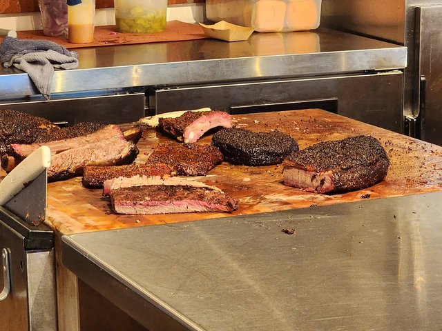 Brisket Being Sliced.