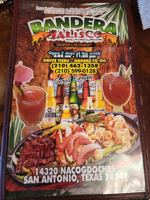 Bandera Jalisco - Menu Cover