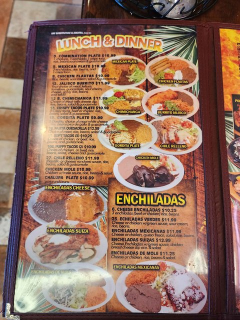 Bandera Jalisco - Lunch/Dinner Menu Page 2