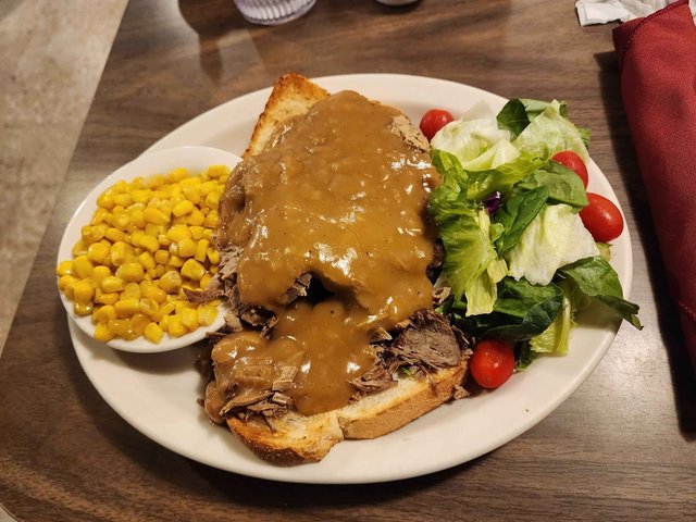 Open Face Roast Beef Sandwich