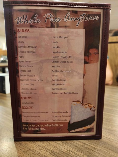 Sammy's Menu - Pie Menu