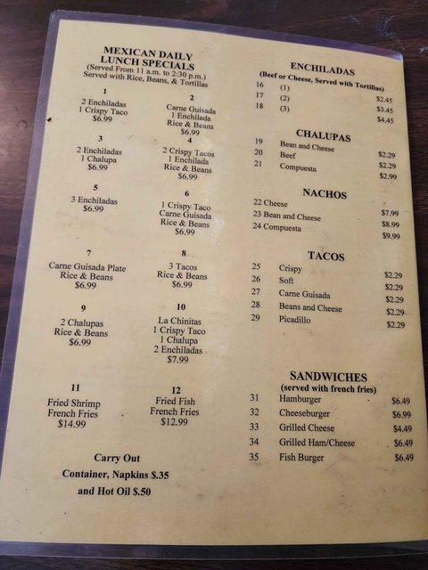 Mexican Food - Lunch Specials