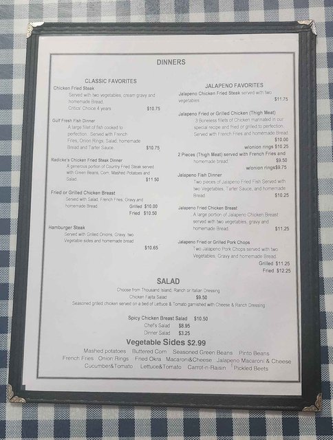 Radickes - Menu Page 1