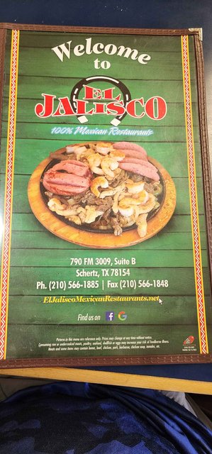 El Jalisco - Menu Cover