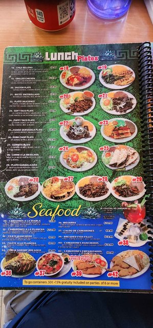 Guerreros Mexican - Menu Entrees