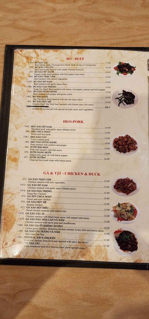 A Dong - Menu Beef, Pork Chicken & Duck