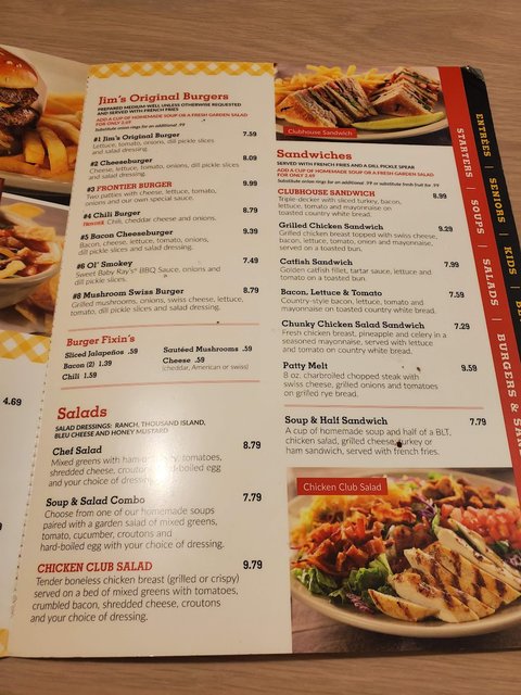 Jims - Main Menu
