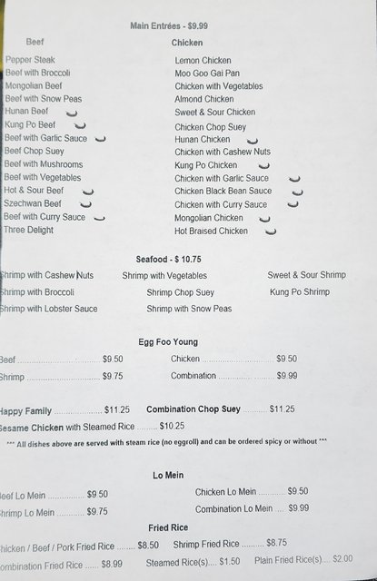 Lung Fung - Menu