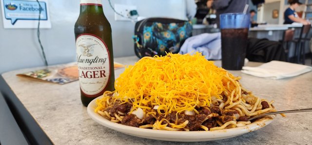 Large 5 Way with a Yuengling Beer.