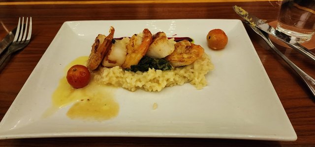 Shrimp & Scallops Over Rissoto