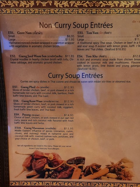 Menu - Curry & Soups
