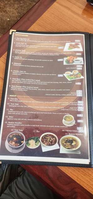 Dahlia Thai - Menu
