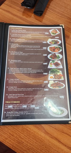 Dahlia Thai - Menu