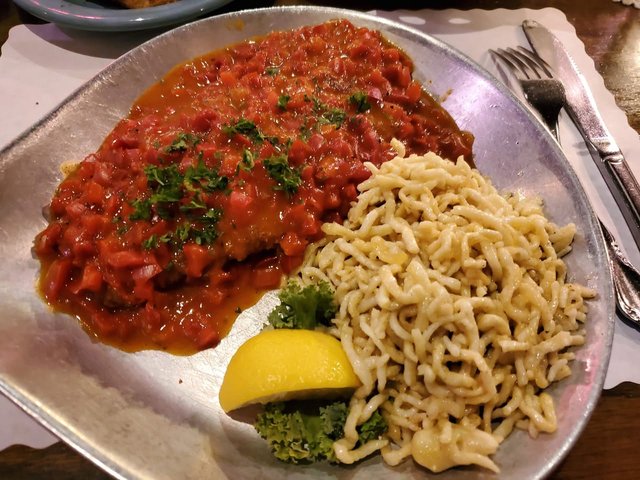 Paprika Schnitzel & Spaetzel