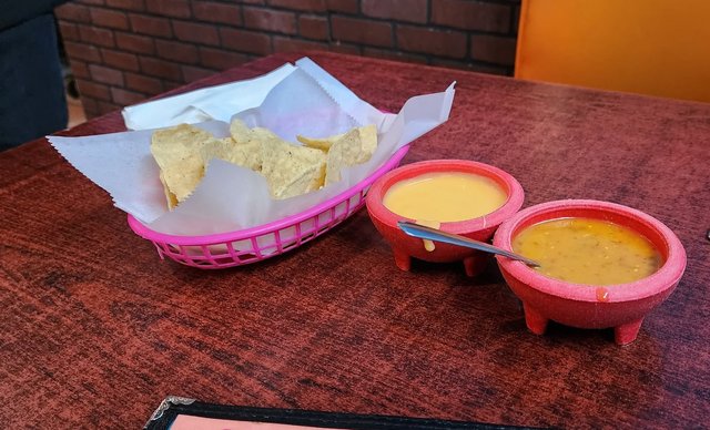 Complimentary Chips, Salsa & Queso