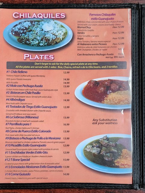 Main Entrees Page 1